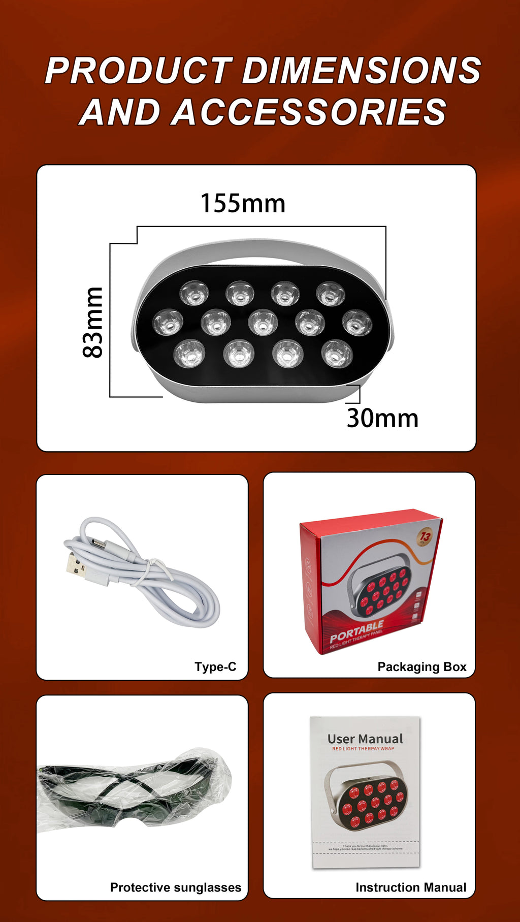 Red Light Therapy Panel - Model Mini 60-2