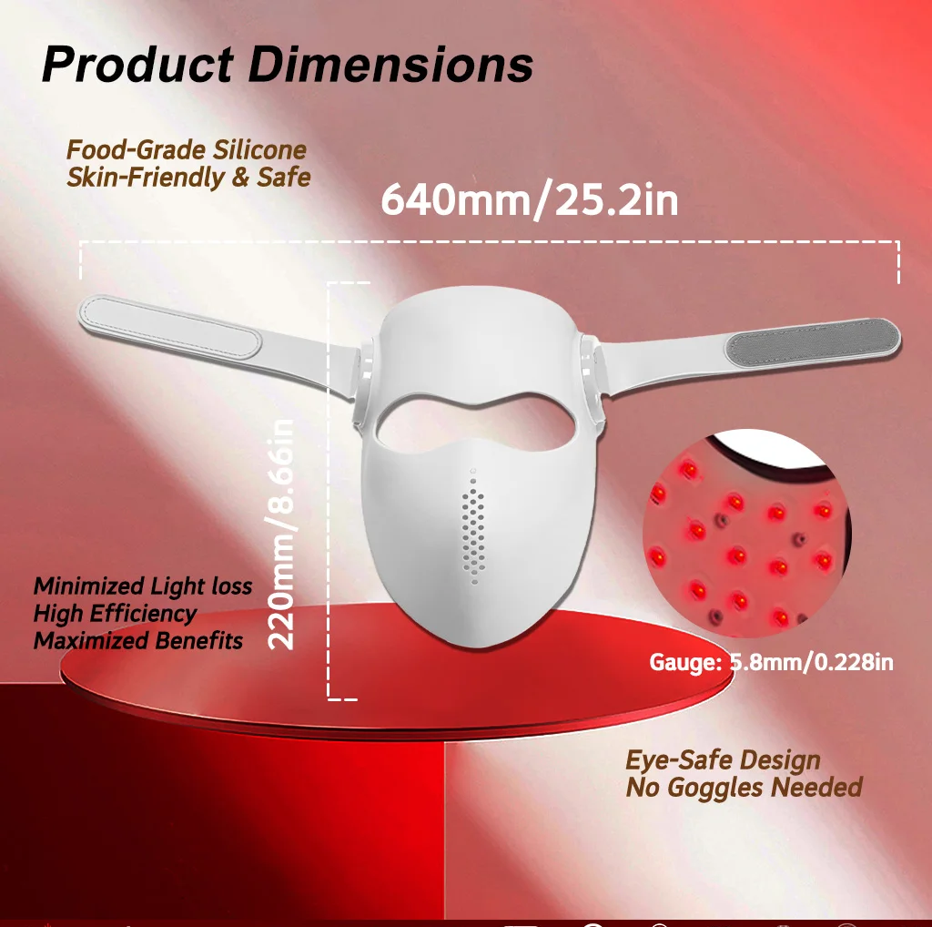 Red Light Therapy Face Mask - Model  FM 10