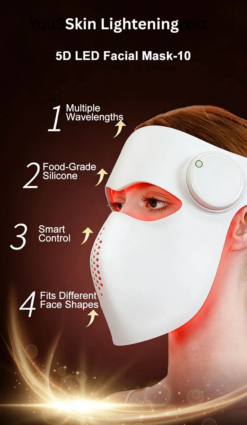 Red Light Therapy Face Mask - Model  FM 10
