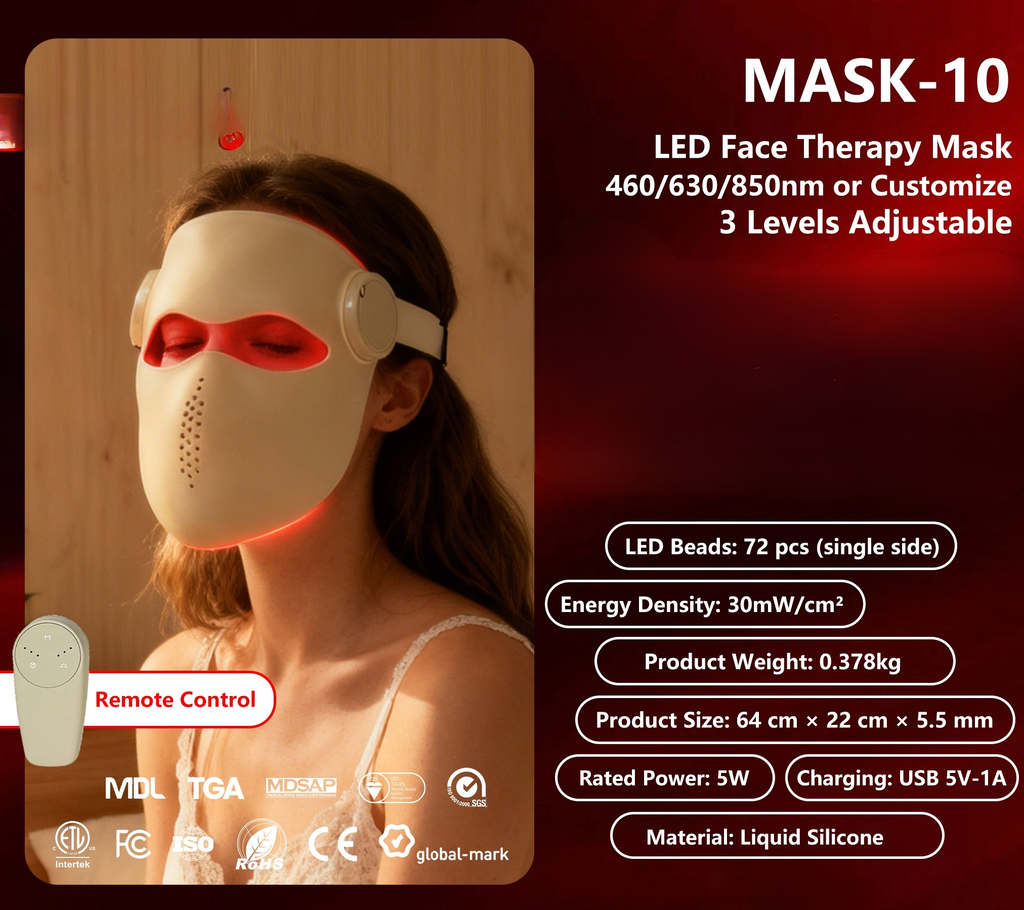 Red Light Therapy Face Mask - Model  FM 10