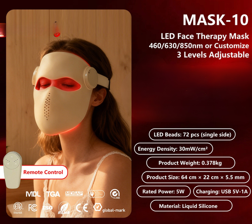 Red Light Therapy Face Mask - Model  FM 10