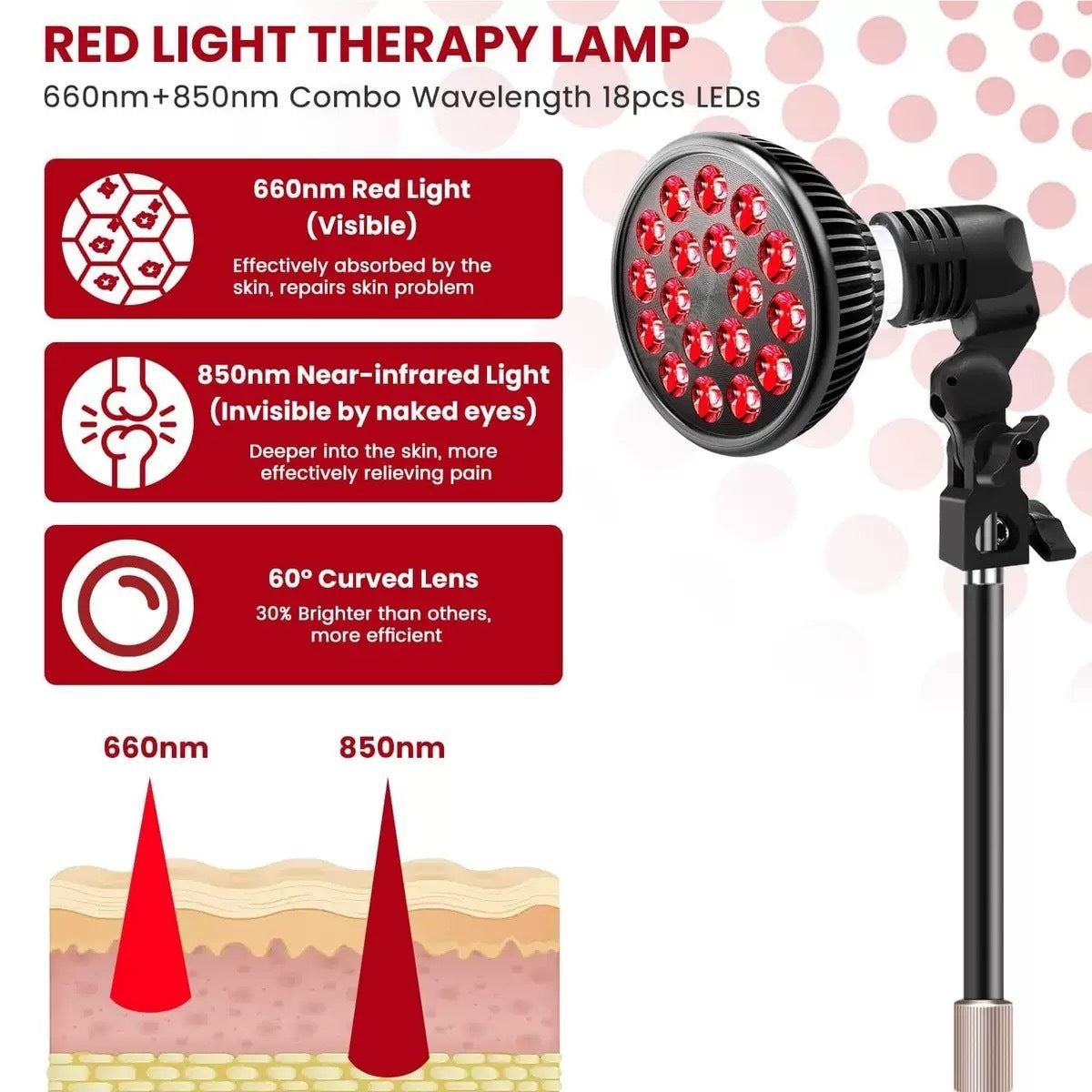 Red Light Therapy Lamp - Model PDT X90