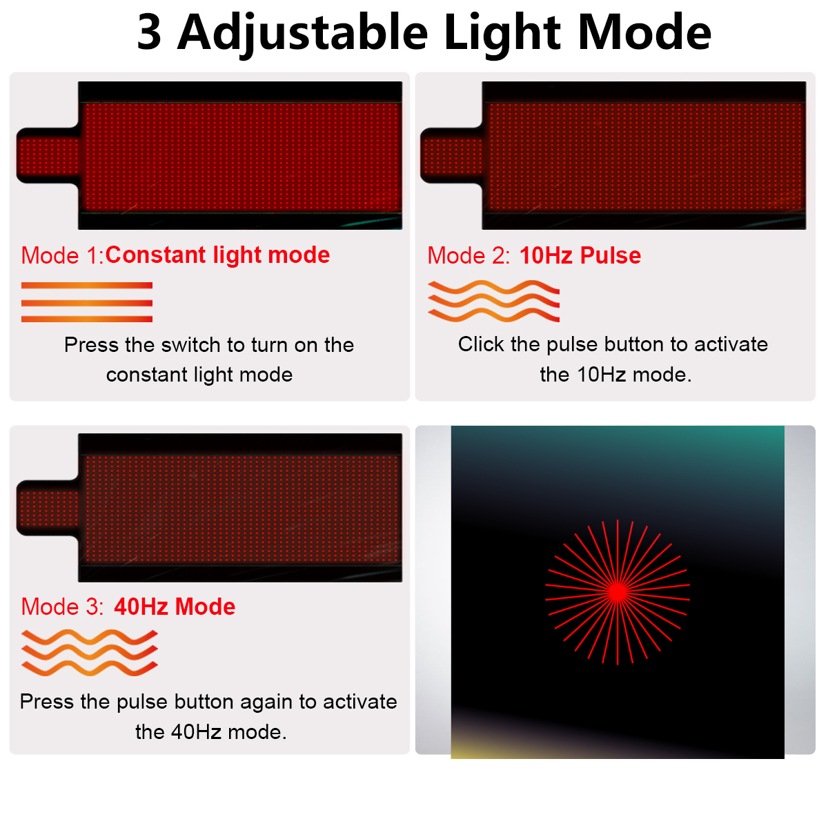 Red Light Therapy Sports Mat - Model SM RM 1328