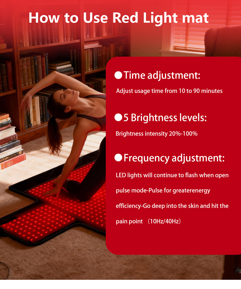 Red Light Therapy Sports Mat - Model SM RM 1328